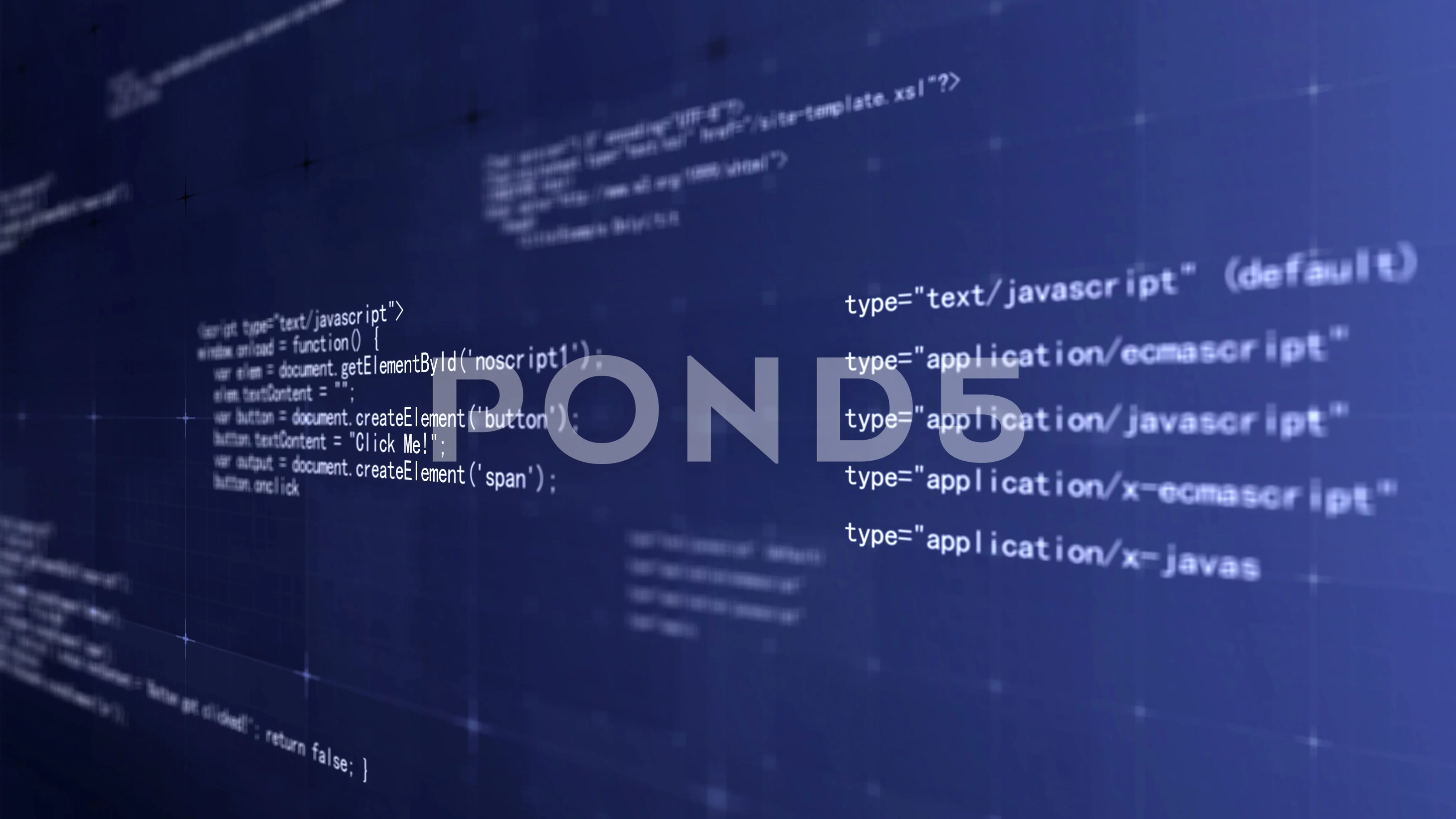 4K HTML Code Animated Background | Stock Video | Pond5