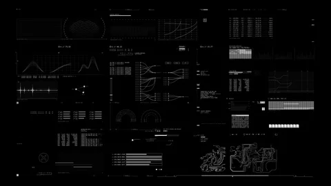 4K HUD Board Stock Footage 96265356