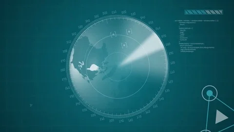 4K HUD Computer Graphic Looping Monitor / Surveillance Animation Stock Footage 79450076