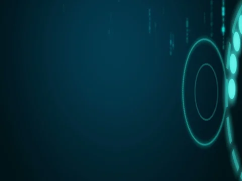4K HUD Head up display moving with random binary drop on the dark background Stock Footage 75606786