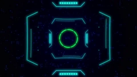 4K HUD target pointer element for futuristic cyber technology concept 動画素材 183672830