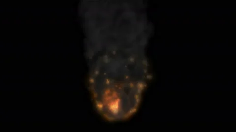 4k huge explosion,blast flow fireball &amp; smoke in space. Stock Footage 49706500