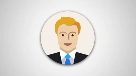 4K - Human person bubble logo icon Stock Footage 61355254