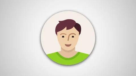 4K - Human person bubble logo icon Stock Footage 61355277