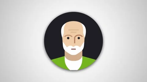 4K - Human person bubble logo icon Stock Footage 61355293