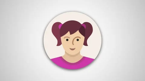 4K - Human person bubble logo icon Stock Footage 61355404