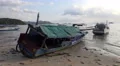 4k Human pollution trash and primitive fisherman boats at dirty beach 4k or 4k+ Resolution