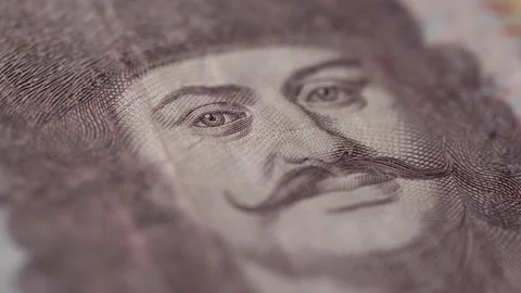 4K Hungarian Bank note close up Panning shot. Stock Footage 270782506