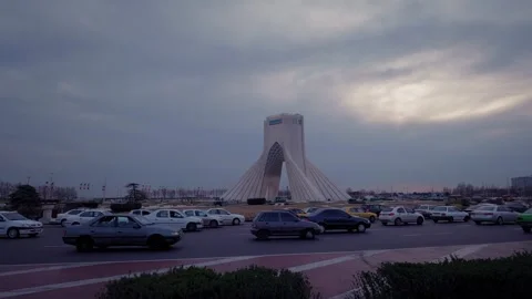 4K Hyper lapse of Azadi tower (Freedom tower) in Tehran-Iran Stock-Footage 264151659