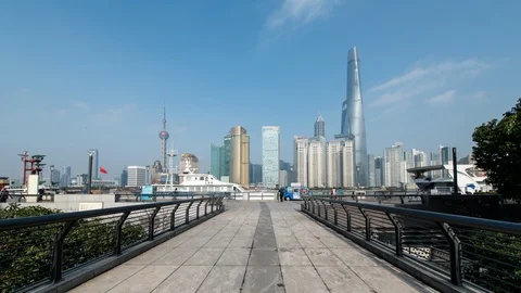 4K Hyper Lapse of the Bund, Shanghai, China 動画素材 87730826