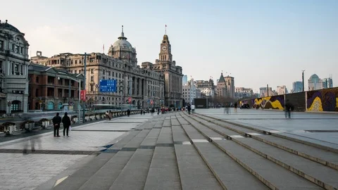 4K Hyper Lapse of the Bund, Shanghai, China 動画素材 87730931