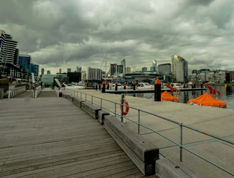 4K, Hyper lapse, walking Docklands Stock Footage 39070356