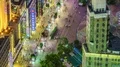4k Hyper-move: Flying over Extremely Busy Shanghai Nanjing Road, China. 4k or 4k+ Resolution