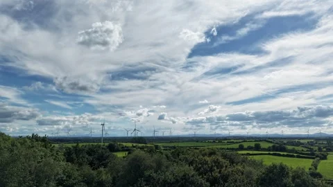 4K Hyperlapse Cloudy Sky Above Forest Landscape Видео 337398428