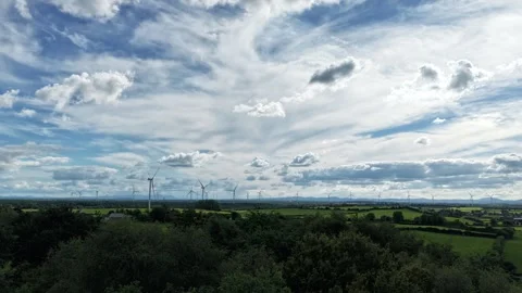 4K Hyperlapse Cloudy Sky Above Forest Landscape Stock Footage 337398458