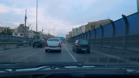 4K hyperlapse of driving in Tehran-Iran streets Video stock 155777707