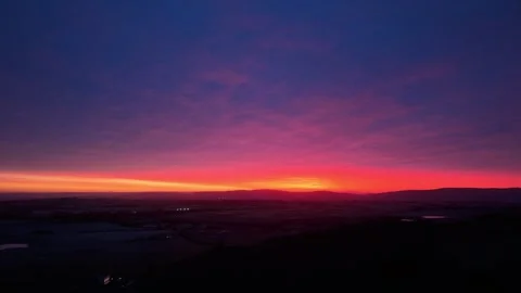 4K Hyperlapse of Fiery Red Sunset Sky 库存影片 333926957