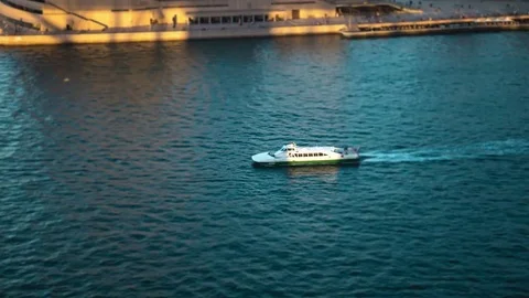 4K Hyperlapse following boat Stock Footage