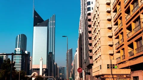 4K Hyperlapse of Khalifa Street in Abu Dhabi, UAE. Stock Footage 241678475