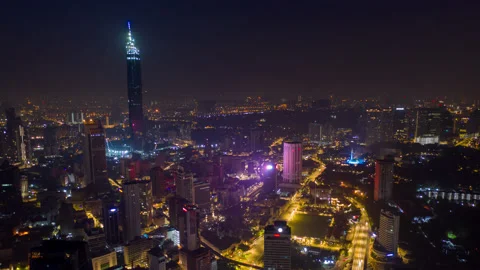 4K Hyperlapse of PNB118 during night 動画素材 155061405