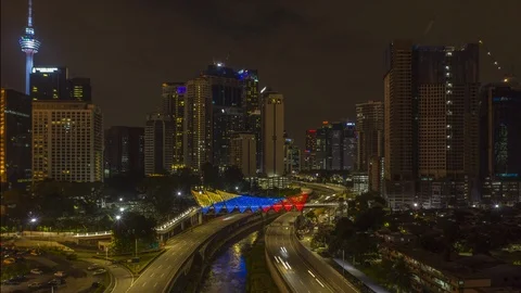 4k Hyperlapse of Saloma Link Bridge 動画素材 125963538