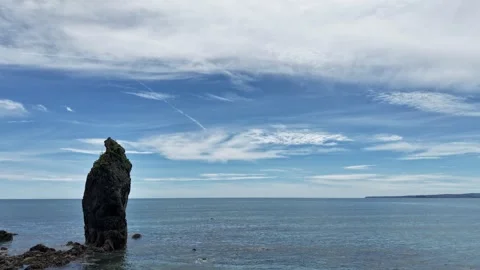 4K Hyperlapse Sea Stack at Ballydwan Beach Waterford Ireland Stock Footage 337397965