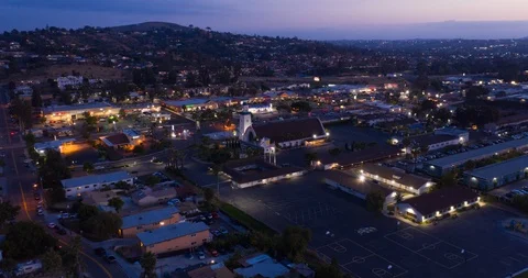 4K Hyperlapse - Spring Valley, Santa Sophia Catholic Church Night 動画素材 115089513