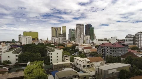4K hyperlapse time-lapse of Phnom Penh, capital of the Kingdom of Cambodia Vídeos de archivo 227467088