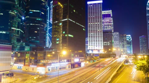 4k hyperlapse video of busy traffic in a city Stock Footage 35240791