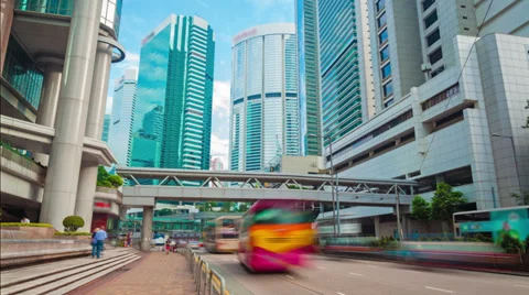 4k hyperlapse video of busy traffic in a city Stock Footage