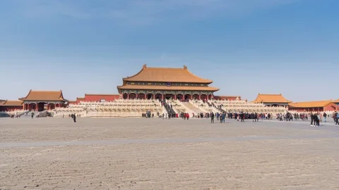 4k hyperlapse video of Forbidden City in Beijing Stock Footage 87900588