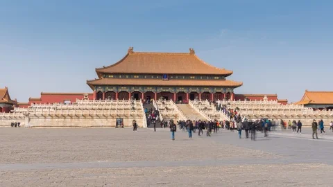 4k hyperlapse video of Forbidden City in Beijing Stock Footage 89128986