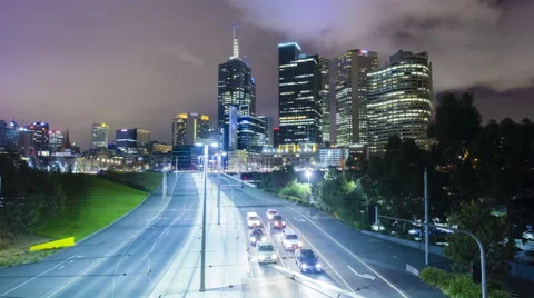 4k hyperlapse video of Melbourne CBD Video stock 47224645
