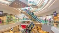 4K Hyperlapse Video Of People Shopping In A Shopping Mall In Hong Kong Stock Footage