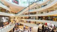 4K Hyperlapse Video Of People Shopping In A Shopping Mall In Hong Kong Stock Footage
