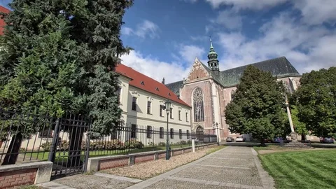 4K Hyperlapse with view of a church Stock Footage 72729934