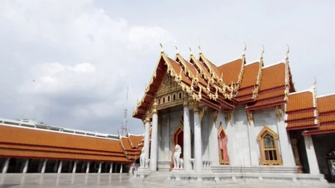 4k: Hyperlapse, Wat Benjamaborphit, The Marble Temple. Video stock 75816010