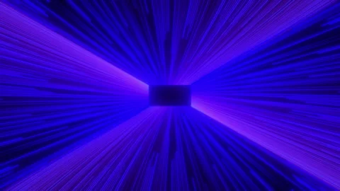 4K hyperloop neon glowing tunnel stripes with flashing light effects. Perfect Stock Footage 317703510