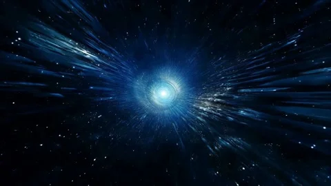 4K Hyperspace Tunnel Loop | Sci-Fi Wormhole Space Travel Stock Footage 304714105