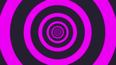 4K Hypnotic animation, frantic circles. Black and pink. Seamless loop Stock Footage 183706300