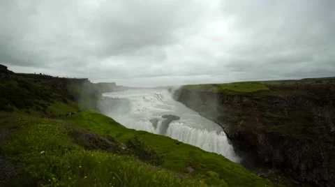 4k Iceland Gullfoss Watterfall 2016 Stock Footage 66523486
