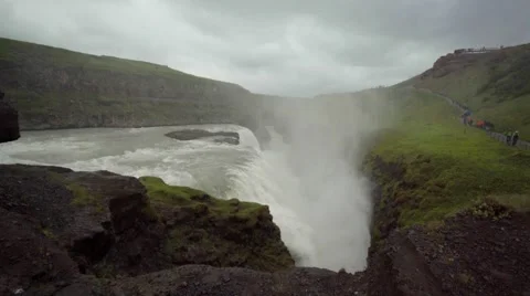4k Iceland Gullfoss Watterfall 2016 Stock Footage 66523507