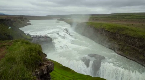 4k Iceland Gullfoss Watterfall 2016 Stock Footage 66523535