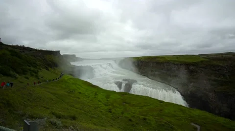 4k Iceland Gullfoss Watterfall 2016 Stock Footage 66524366