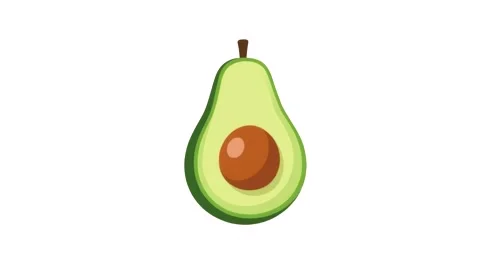4k icon of avocado isolated on white background Stock Footage 289178780