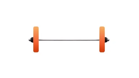 4k icon of barbell isolated on white background Stock Footage 288709143