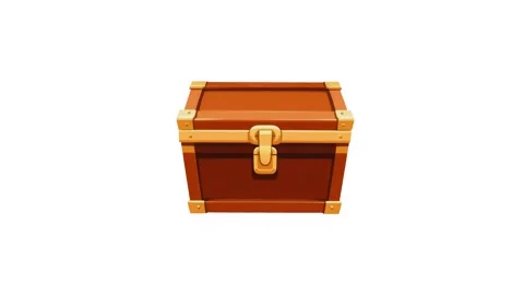 4k icon of closed chest isolated on white background Stock Footage 289197064