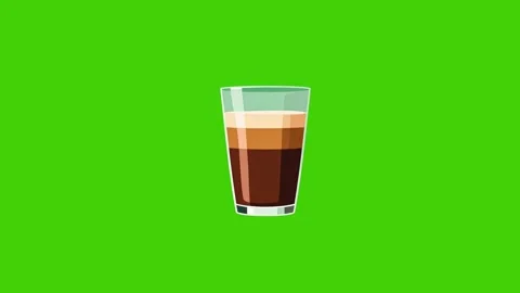 4k icon of coffee mug isolated on green background Stock Footage 287346251