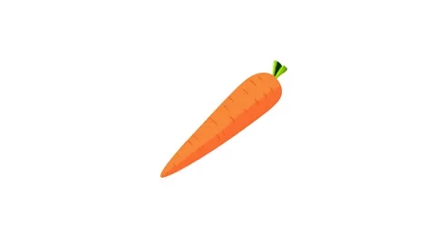 4k icon of fresh carrots isolated on a white screen Stock Footage 287873659