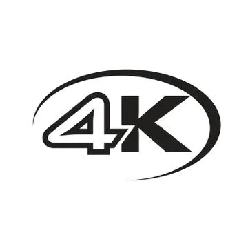 4k icon Stock Illustration